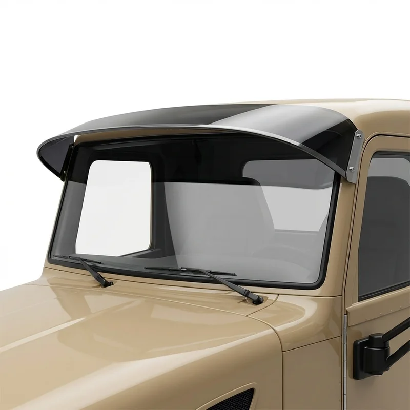 บังแดดกระจกหน้าอะคริลิกสีชา สำหรับ Peterbilt 367 (2008 - 2022) - 1