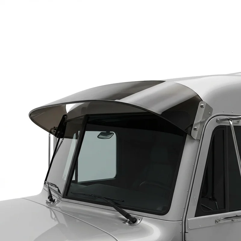Tinted Acrylic Windscreen Sunvisor for Peterbilt 377 (1987 - 2001) - 1