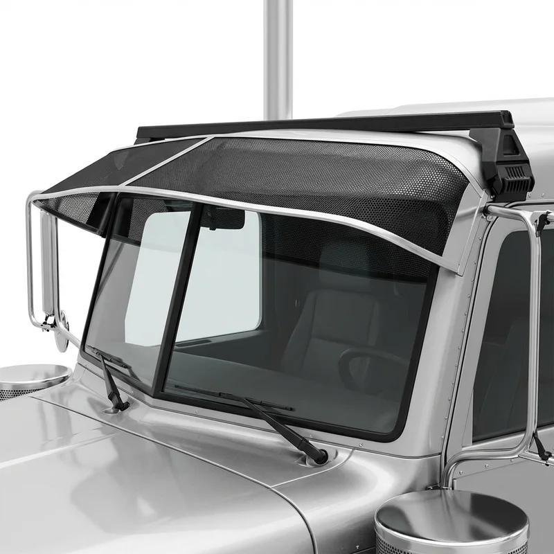 Premium Mesh Windscreen Sunvisor for Peterbilt 378 (1988 - 2007) - 1