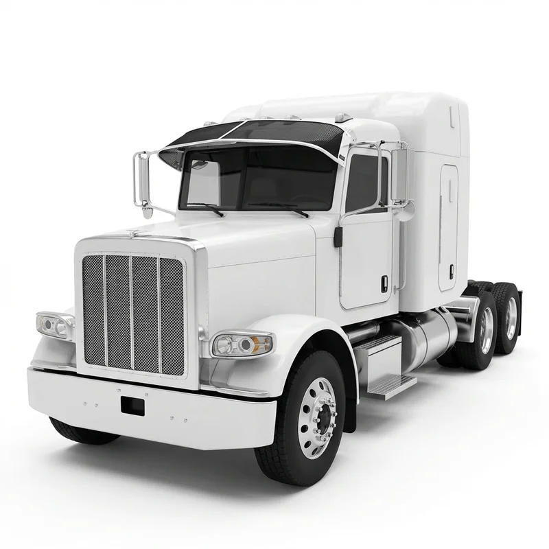 Premium Mesh Windscreen Sunvisor for Peterbilt 379 (1987 - 2007) - 1