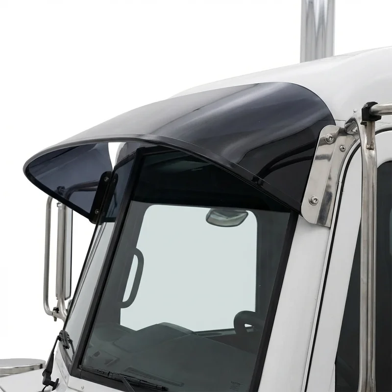 Tinted Acrylic Windscreen Sunvisor for Peterbilt 379 (1987 - 2007) - 1