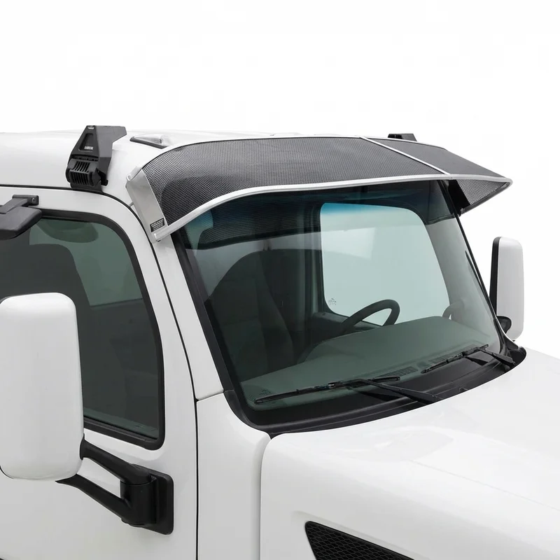 Premium Mesh Windscreen Sunvisor for Peterbilt 382 (2011 - 2017) - 1