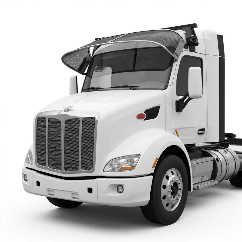 Premium Mesh Windscreen Sunvisor for Peterbilt 388 (2008 - 2015) - 1