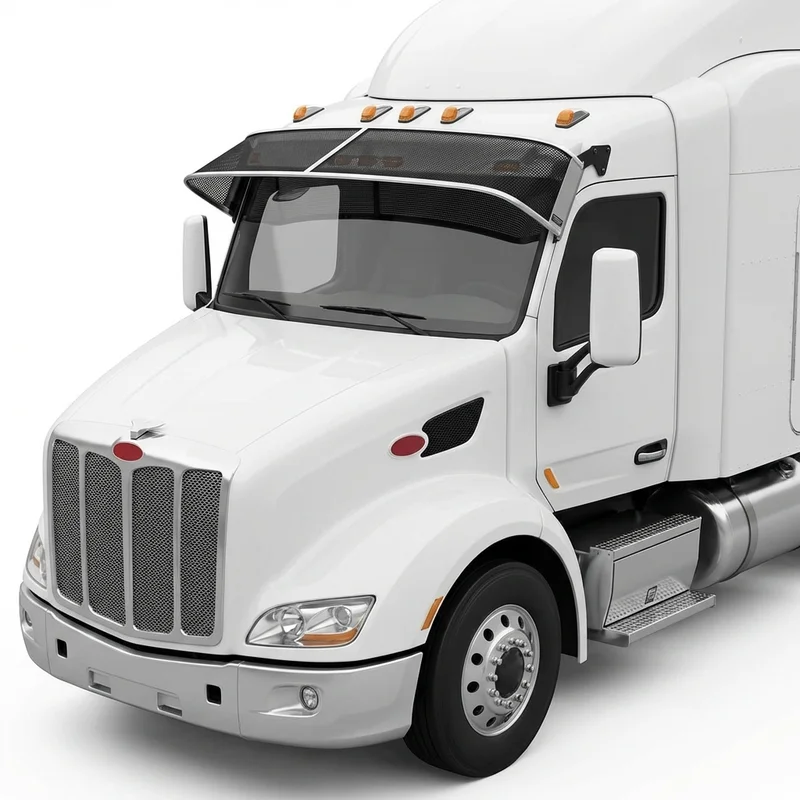 Premium Mesh Windscreen Sunvisor for Peterbilt 389 (2008 - 2022) - 1