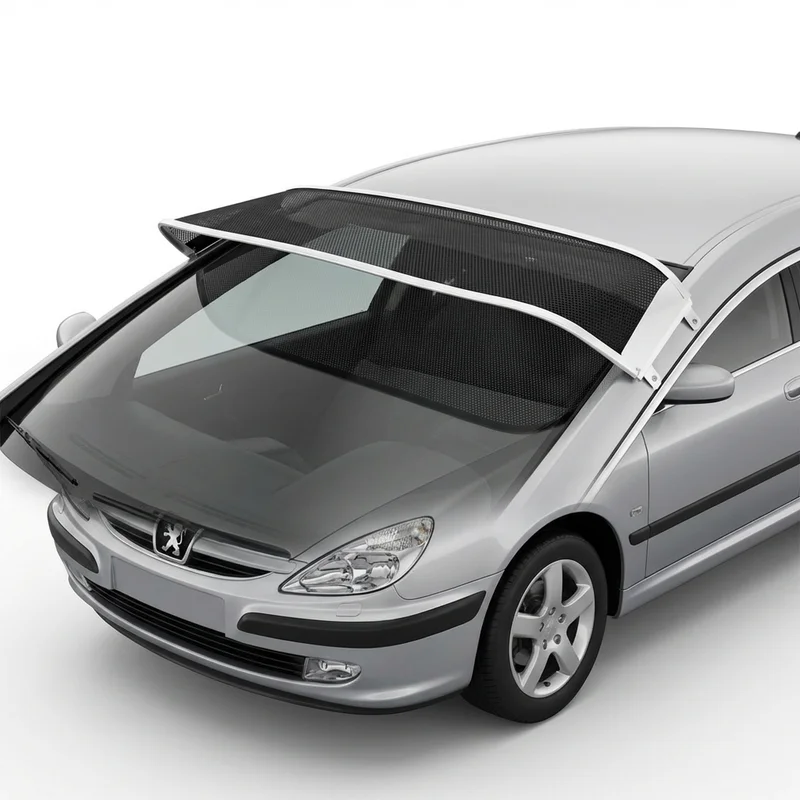 Premium Mesh Windscreen Sunvisor for Peugeot 607 (2002 - 2008) - 1