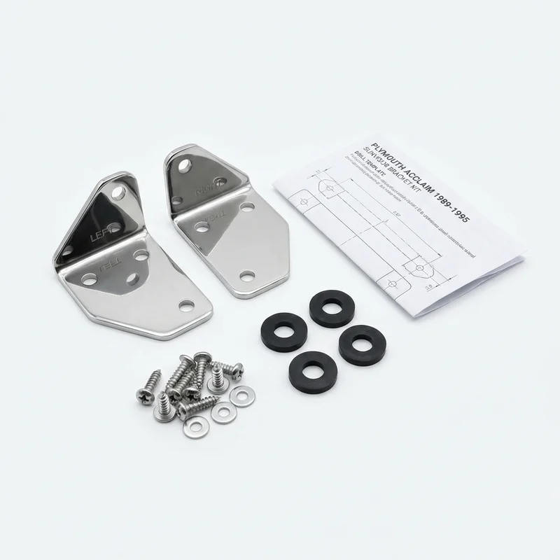 Stainless Steel Mounting Bracket Kit for Plymouth Acclaim (1989 - 1995) - 1
