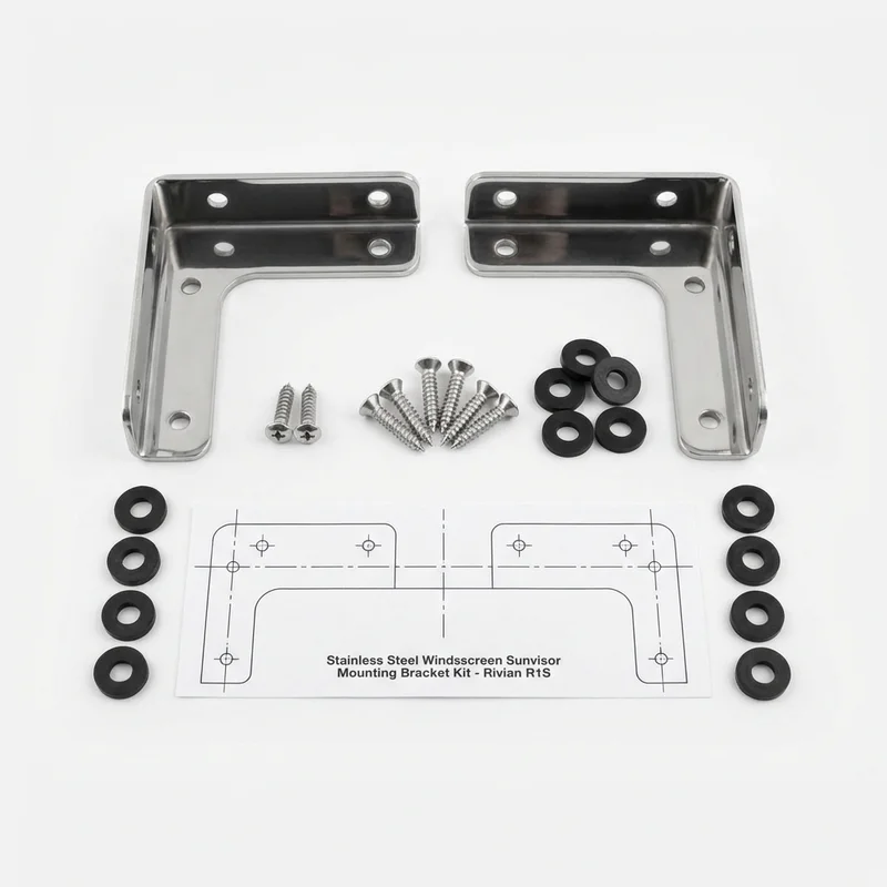 Stainless Steel Mounting Bracket Kit for Rivian R1S (2022 - 2025) - 1