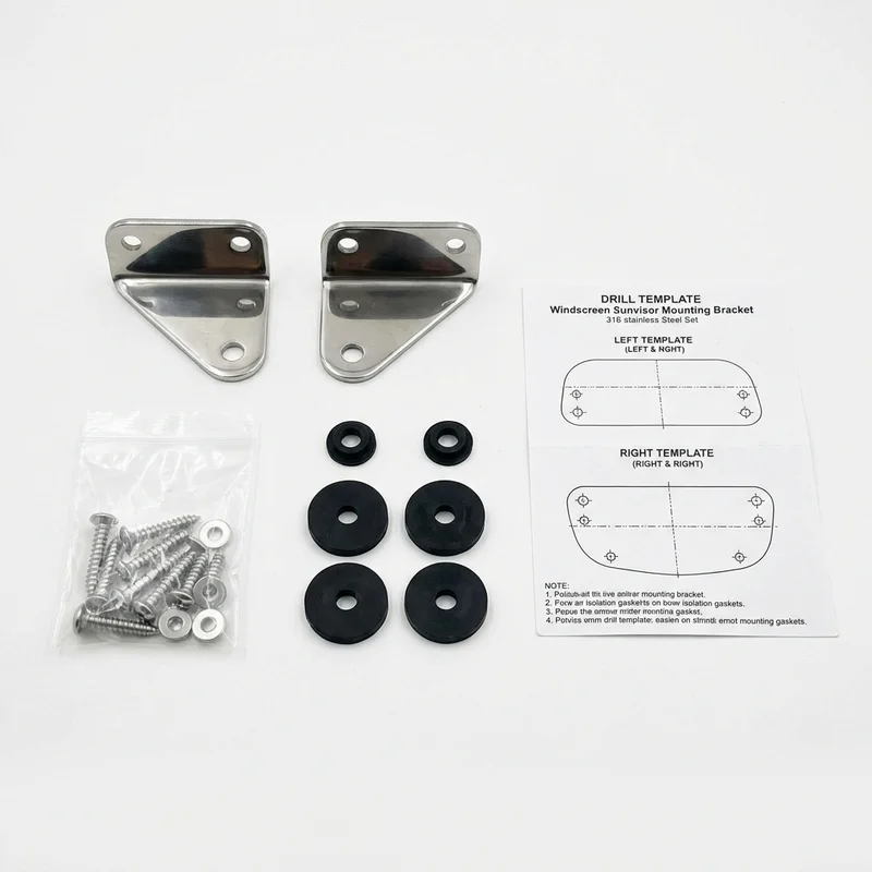 Stainless Steel Mounting Bracket Kit for Toyota Hiace (2009 - 2021) - 1