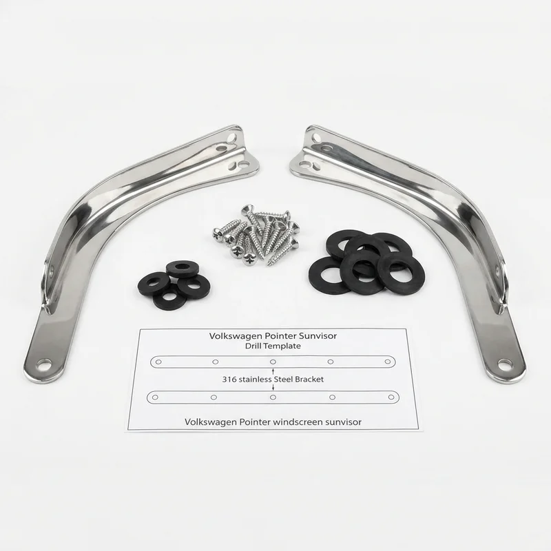 Stainless Steel Mounting Bracket Kit for Volkswagen Pointer (1998 - 2009) - 1