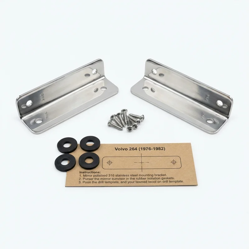 Stainless Steel Mounting Bracket Kit for Volvo 264 (1976 - 1982) - 1